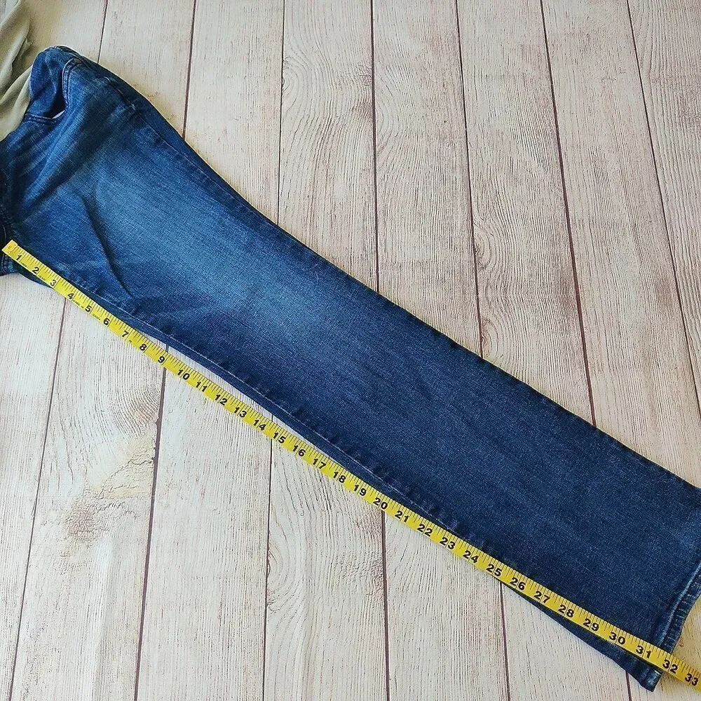 Indigo Blue Premium Denim straight leg maternity jeans sz S